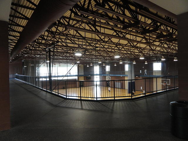 Indoor jogging track.