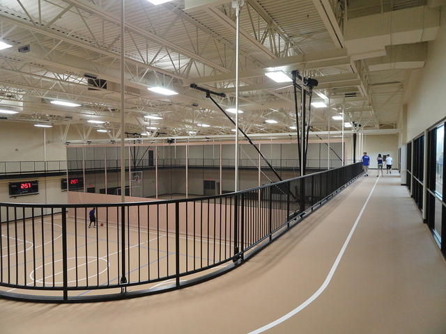 Indoor running track.